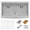 Ruvati 36" Apron-front Wrkstn Dbl Bowl 50/50 Farmhouse Kitchen Sink 16 Ga SS RVH9301 - alternate 9
